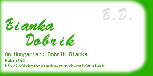 bianka dobrik business card